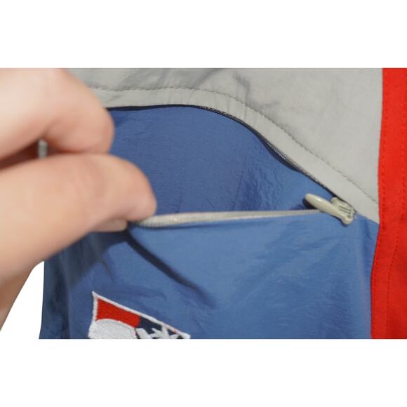 The Hundreds x MLB Inspired Colorblock Windbreaker Jacket Red Blue Gray Size L - Picture 4 of 16